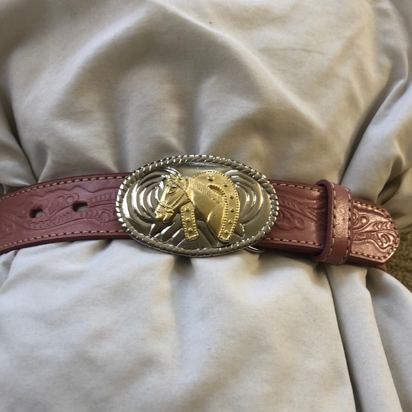 Nocona Other - Girls Pink Nocona Western Belt, 22” Genuine Leather